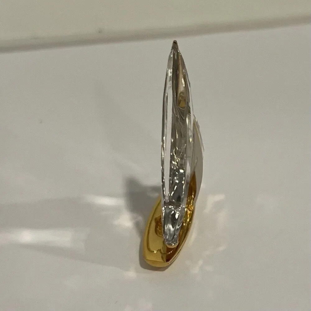 Swarovski Crystal Memories Sailboat Gold Tone Mini Boat Figurine 1.75”